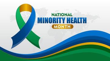 National Minority Health Month background template. Suitable for background design, banner and poster. vector