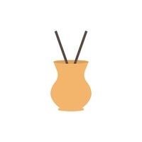 Aromatherapy icon flat design Scented Reed Diffuser Oil vector