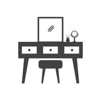 dressing table icon vector