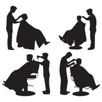 Barber Man Silhouette Illustration vector