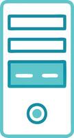Minimalist computer tower icon with clean outline design vector