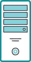 Simple and modern desktop server unit graphic vector