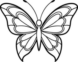 Graceful butterfly drawn with bold, fluid lines vector