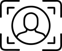 Simple photography logo with a profile image inside vector