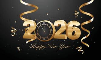 2026 Happy New Year Background vector