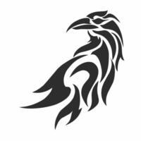 Abstract design patterns tattoo raven vector
