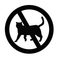 no naimal allow icon flat black design vector