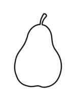 Pear Icon Minimal and Modern Fruit Illustration. Juicy Pear Icon in Flat and Outline Style for Digital Use. Organic Green Pear Healthy Food and Nutrition Symbol vector