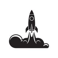 Rocket Icon Modern Space Exploration Symbol Startup Rocket Icon Simple and Futuristic Design Space Rocket Illustration Technology and Innovation Symbol vector