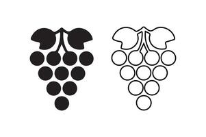 Grapes Icon Minimal and Modern Design Grapes Icon High Quality Clipart for Creative Projects. vector