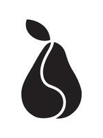 Fresh Pear Icon Minimal Illustration. Juicy Pear Icon in Flat and Style for Digital Use. Organic Green Pear Healthy Food and Nutrition Symbol vector