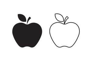 Fresh Apple Icon Healthy Food and Nutrition Design. Minimal Apple Icon in Flat Style for Digital Use. Juicy Red and Green Apple Illustration for Organic Food Concepts vector