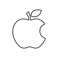 Apple Icon for Healthy Food and Nutrition Design. Minimal Apple Icon in Flat and Outline Style for Digital Use. Juicy Red and Green Apple Illustration for Organic Food Concepts vector
