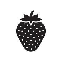 Fresh Strawberry Icon for Food and Fruit Design. Minimal Strawberry Icon in Flat a Style. Juicy Strawberry Illustration for Healthy Food Concepts vector