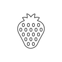 Strawberry Icon for Food and Fruit Design. Minimal Strawberry Icon in Flat a Style. Juicy Strawberry Illustration for Healthy Food Concepts vector