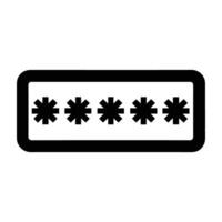 Minimalist password field displaying hidden characters in a sleek user interface design vector