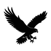 A daring hawk diving through the sky with sharply extended claws vector