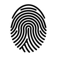 Innovative digital fingerprint scanning system offering rapid identification on white background vector