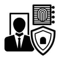 Comprehensive digital security verification process ensuring data integrity on white background vector