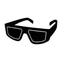 Modern silhouette of augmented reality glasses featuring a lightweight frame on white background vector