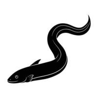 Fluid cusk eel gliding with an elongated body and smooth silhouette design vector