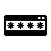 Minimalist password input field showing asterisks in a clean modern interface design vector