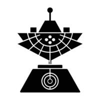 Advanced cyber threat detection radar presented in sharp isolated silhouette display vector