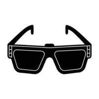 Refined silhouette of AR glasses with a lightweight frame elegantly displayed on white background vector