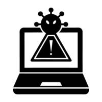 Malware alert appears on a device screen signaling a security threat vector