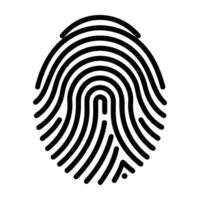 Cutting edge digital fingerprint scanning system with precise detection on white background vector