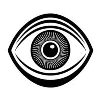 Cutting edge biometric eye scan for robust authentication in clear silhouette vector
