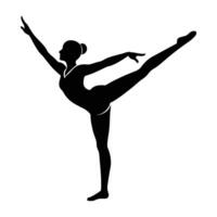 A talented gymnast executing a flawless one handed balance with great control vector