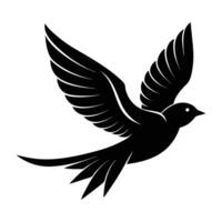 Lark soars elegantly high with wings gracefully tilted upward in view vector