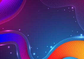 Digital technology Wavy background. Wave shape gradient concept. Design for abstract futuristic fluid curve wave shape connect telecoms internet colorful online fiber gradient. vector