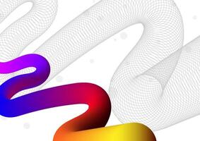 Digital wave colorful abstract gradient background. Design for futuristic fluid line technology connect internet. vector