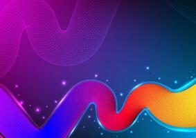 Digital technology Wavy background. Futuristic fluid gradient and wave concept. Design for abstract curve wave shape connect telecoms internet colorful online fiber gradient. vector