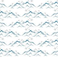 Seamless background with mountains. vector