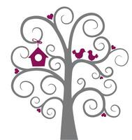 Birds on tree. vector