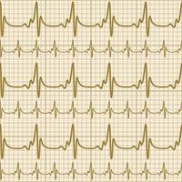 Seamless background with cardiogram. vector