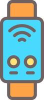 Wearable Device Outline Element Style vector