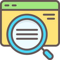 On Page SEO Outline Element Style vector