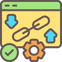Backlink Outline Element Style vector