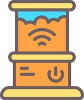 Smart Pet Feeder Outline Element Style vector