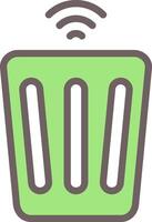 Smart Waste Bin Outline Element Style vector