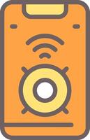 Smart Speaker Outline Element Style vector