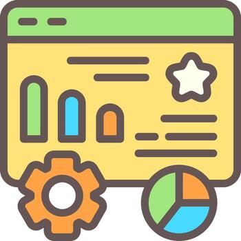Web Analytics Outline Element Style vector