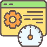 Site Speed Optimization Outline Element Style vector