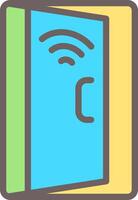 Smart Door Sensor Outline Element Style vector