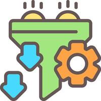 Conversion Rate Outline Element Style vector