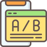 A B Testing Outline Element Style vector